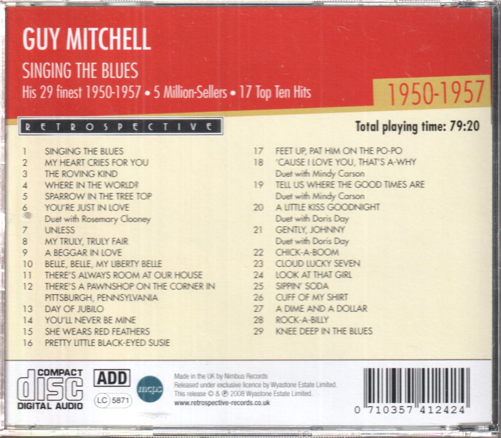 Guy Mitchell - Singing The Blues - Cd