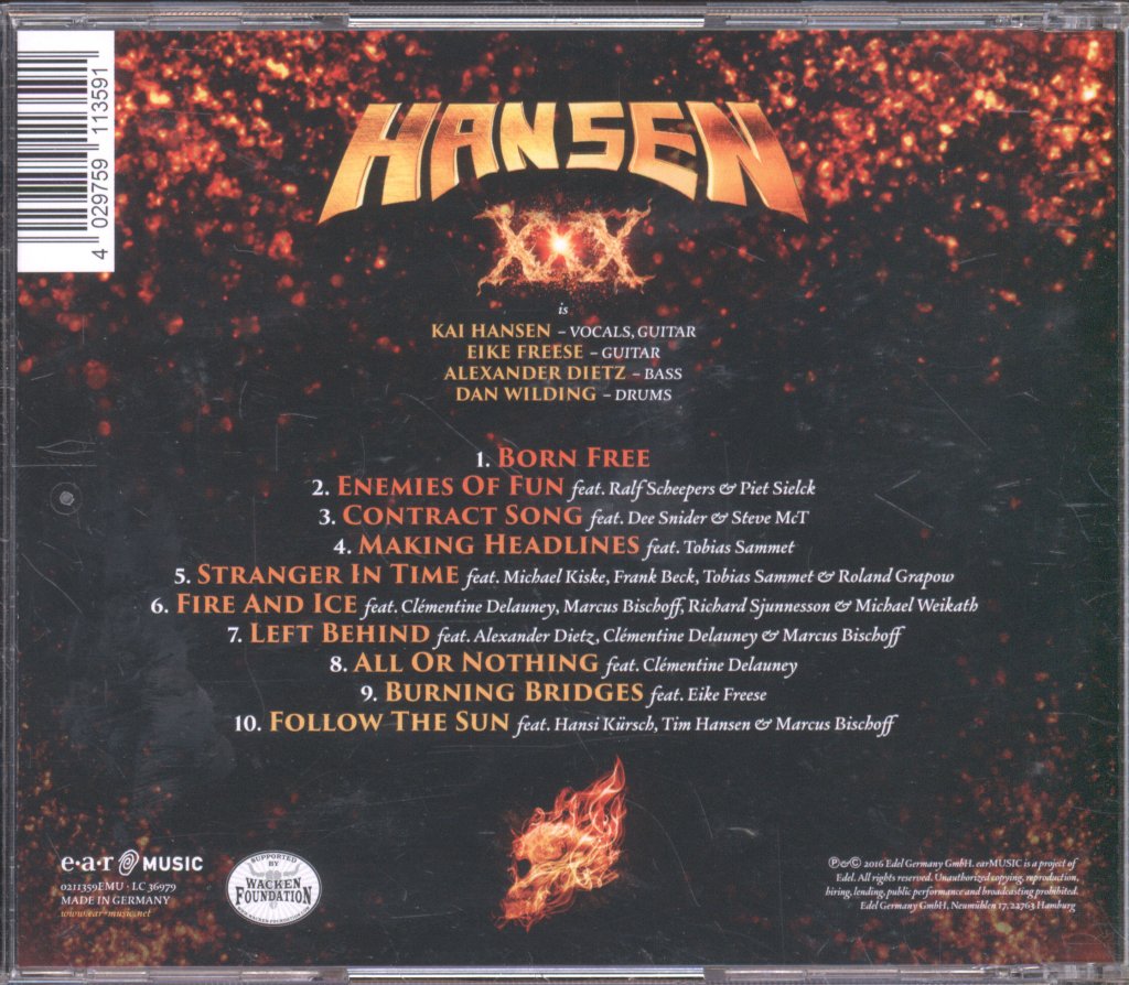 Hansen & Friends - XXX (Three Decades In Metal) - Cd