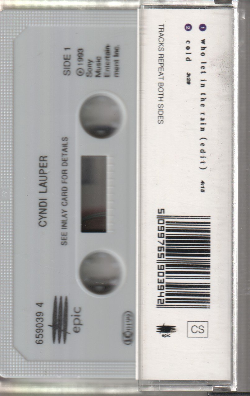 Cyndi Lauper - Who Let In The Rain - Cassette