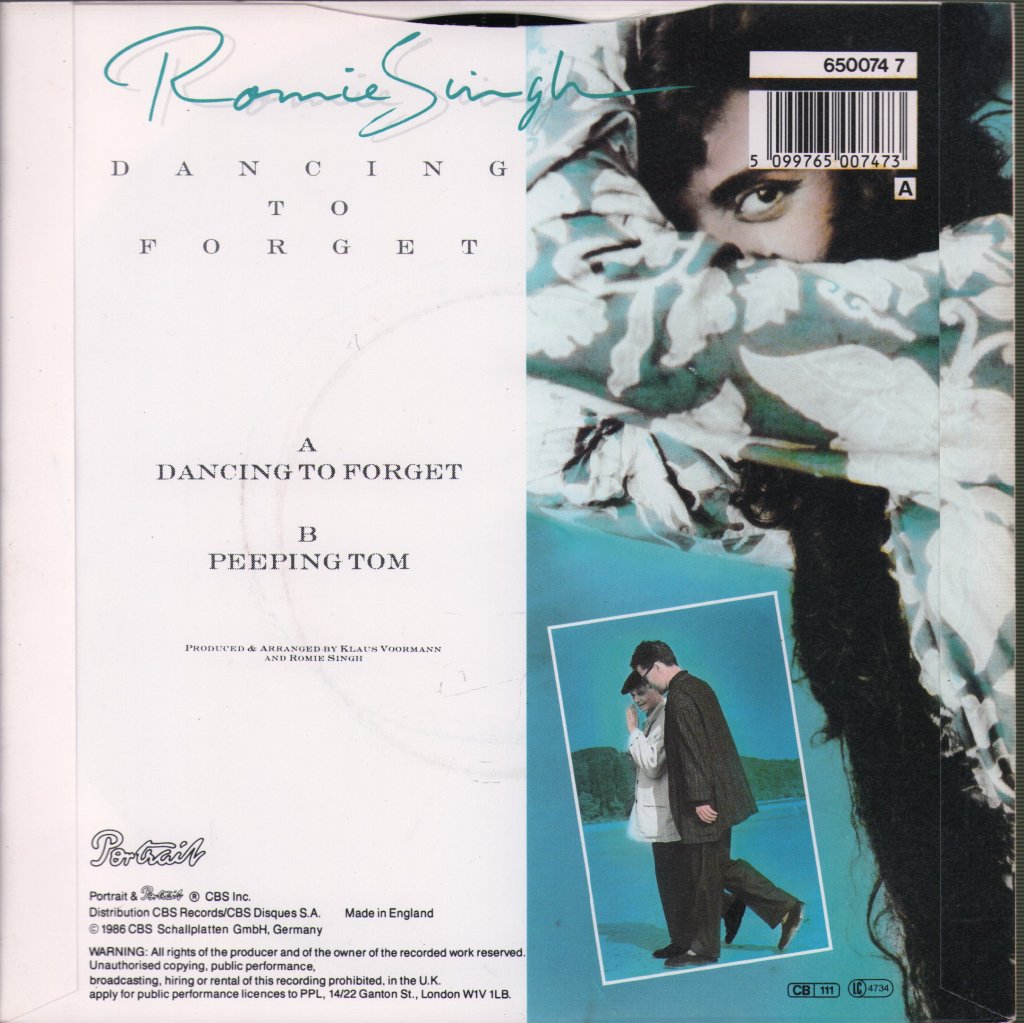 Romie Singh - Dancing To Forget - 7 Inch