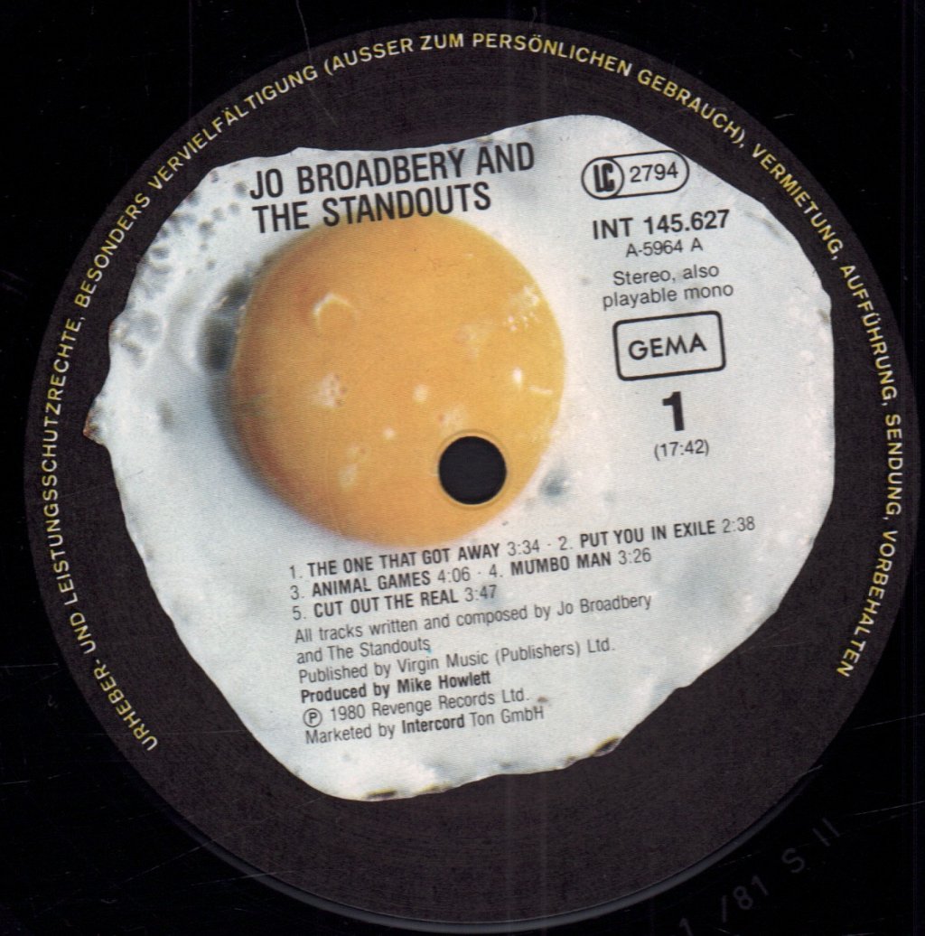 Jo Broadberry And The Standouts - Jo Broadberry And The Standouts - Lp