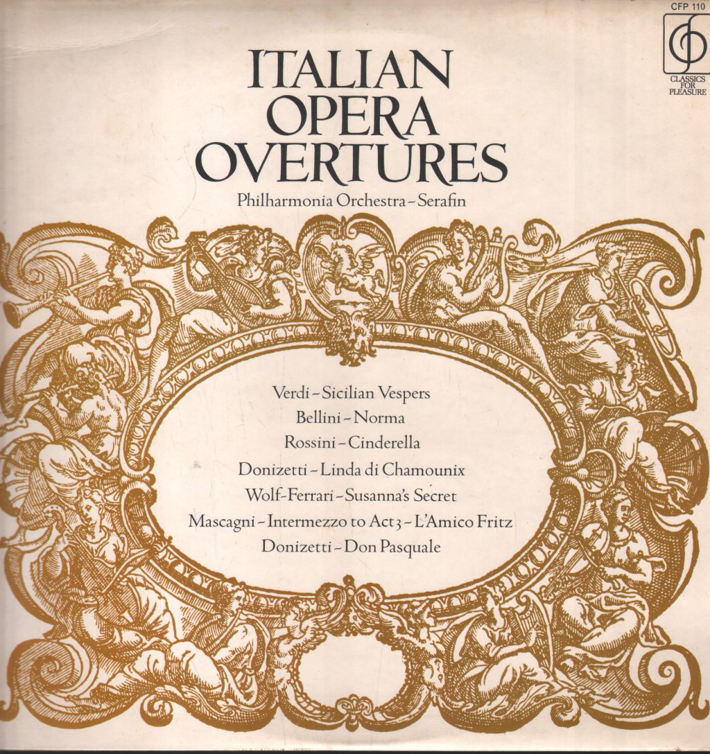 Philharmonia Orchestra / Tullio Serafin Efrem Kurtz - Italian Opera Overtures - Lp