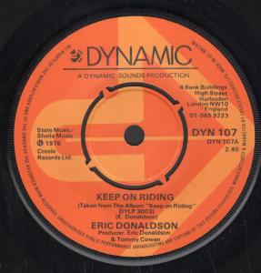 Eric Donaldson - Keep On Riding - 7 Inch