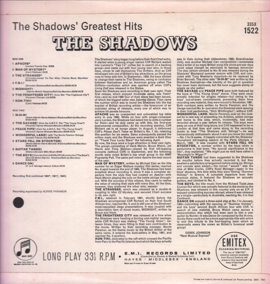 Shadows - Greatest Hits - Lp
