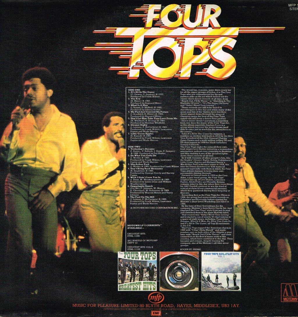 Four Tops - It's All In The Game - Lp