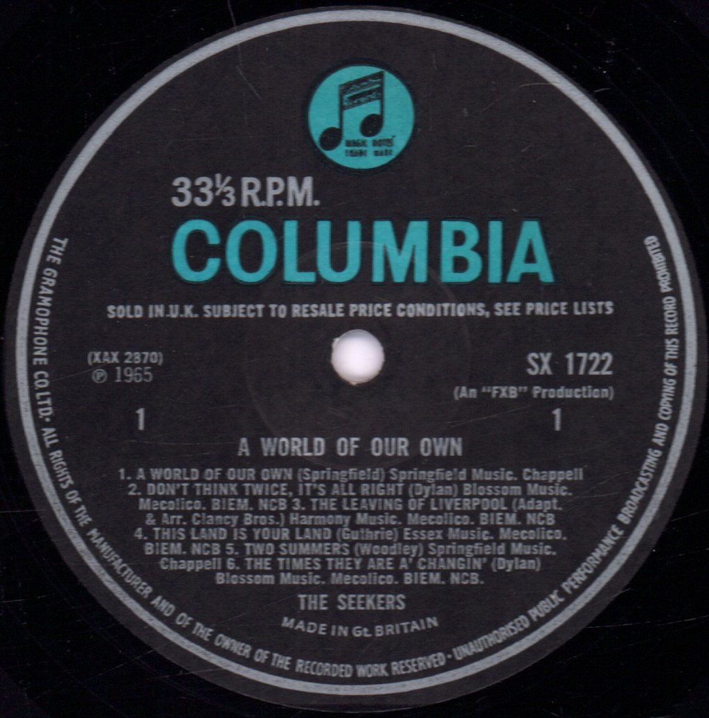 Seekers - A World Of Our Own - Lp