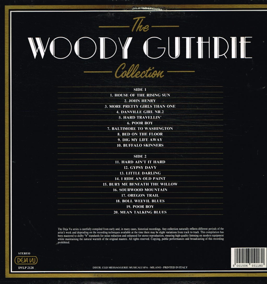 Woody Guthrie - Collection (20 Golden Greats) - Lp