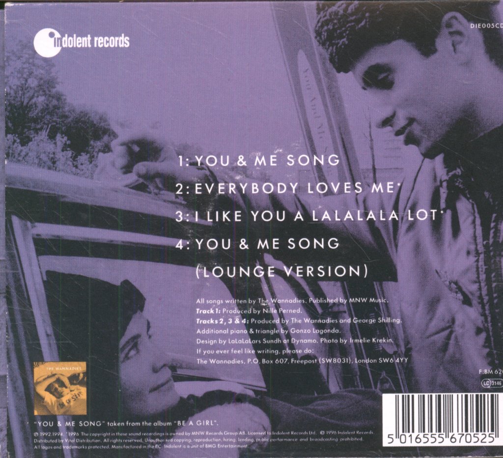 Wannadies - You And Me Song - Cd