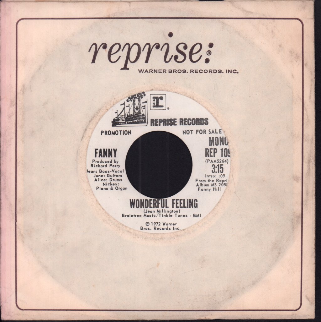 Fanny - Wonderful Feeling - 7 Inch