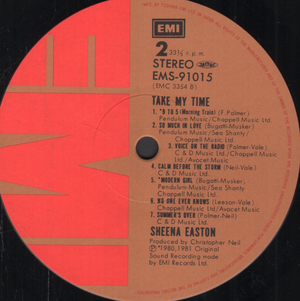 Sheena Easton - Take My Time - Lp