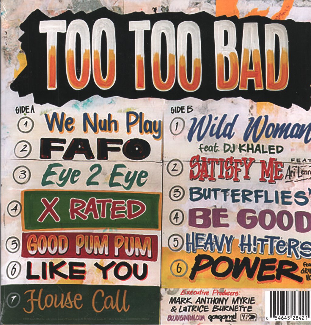 Buju Banton - Too Too Bad - Lp