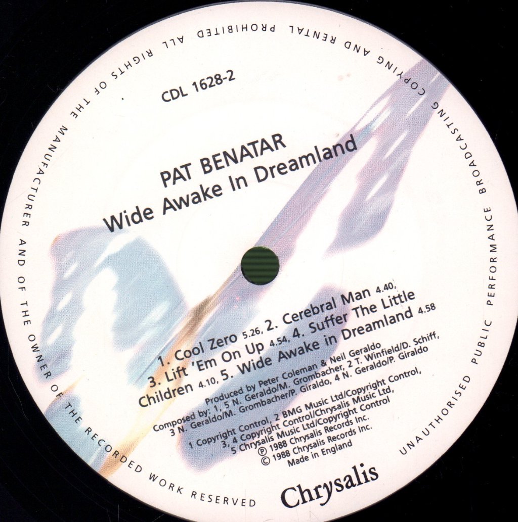 Pat Benatar - Wide Awake In Dreamland - Lp