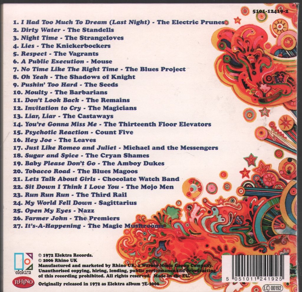 Various Artists - Nuggets - Original Artyfacts From The First Psychedelic Era 1965-68 - Cd