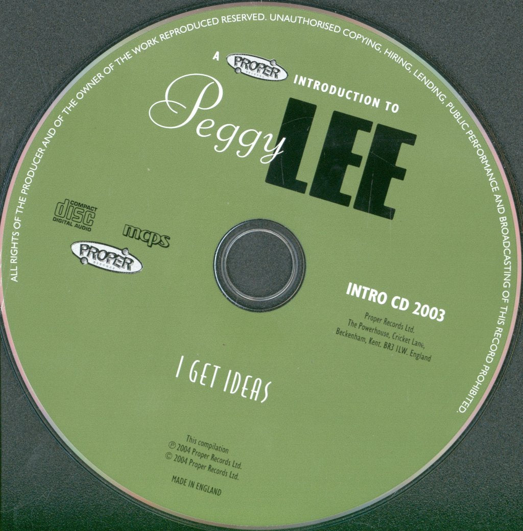 Peggy Lee - I Get Ideas - Cd