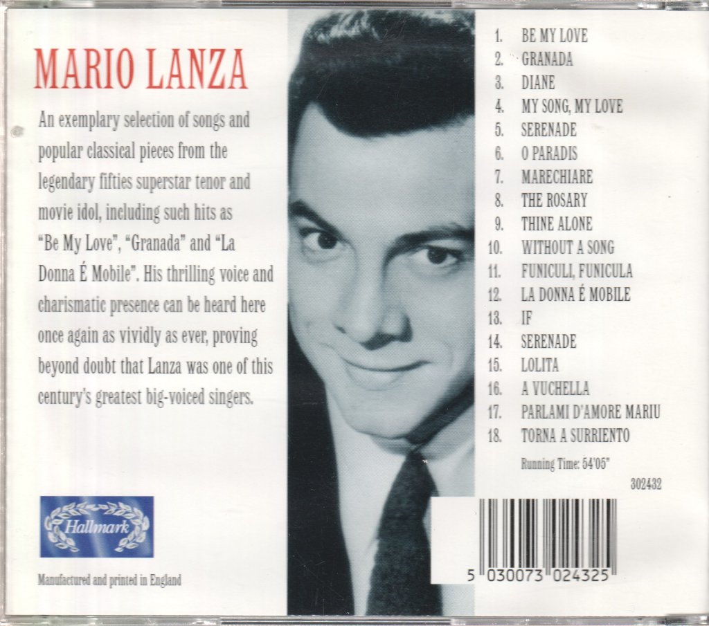 Mario Lanza - Be My Love - Cd