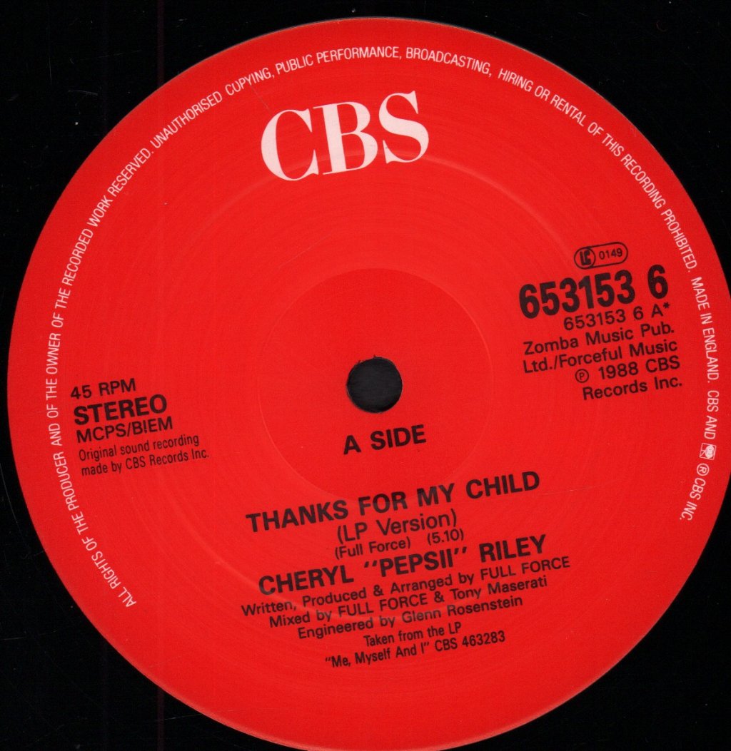 Cheryl Pepsii Riley - Thanks For My Child - 12 Inch