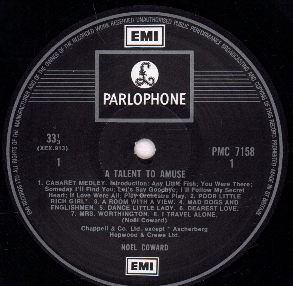 Noel Coward - A Talent To Amuse - Lp