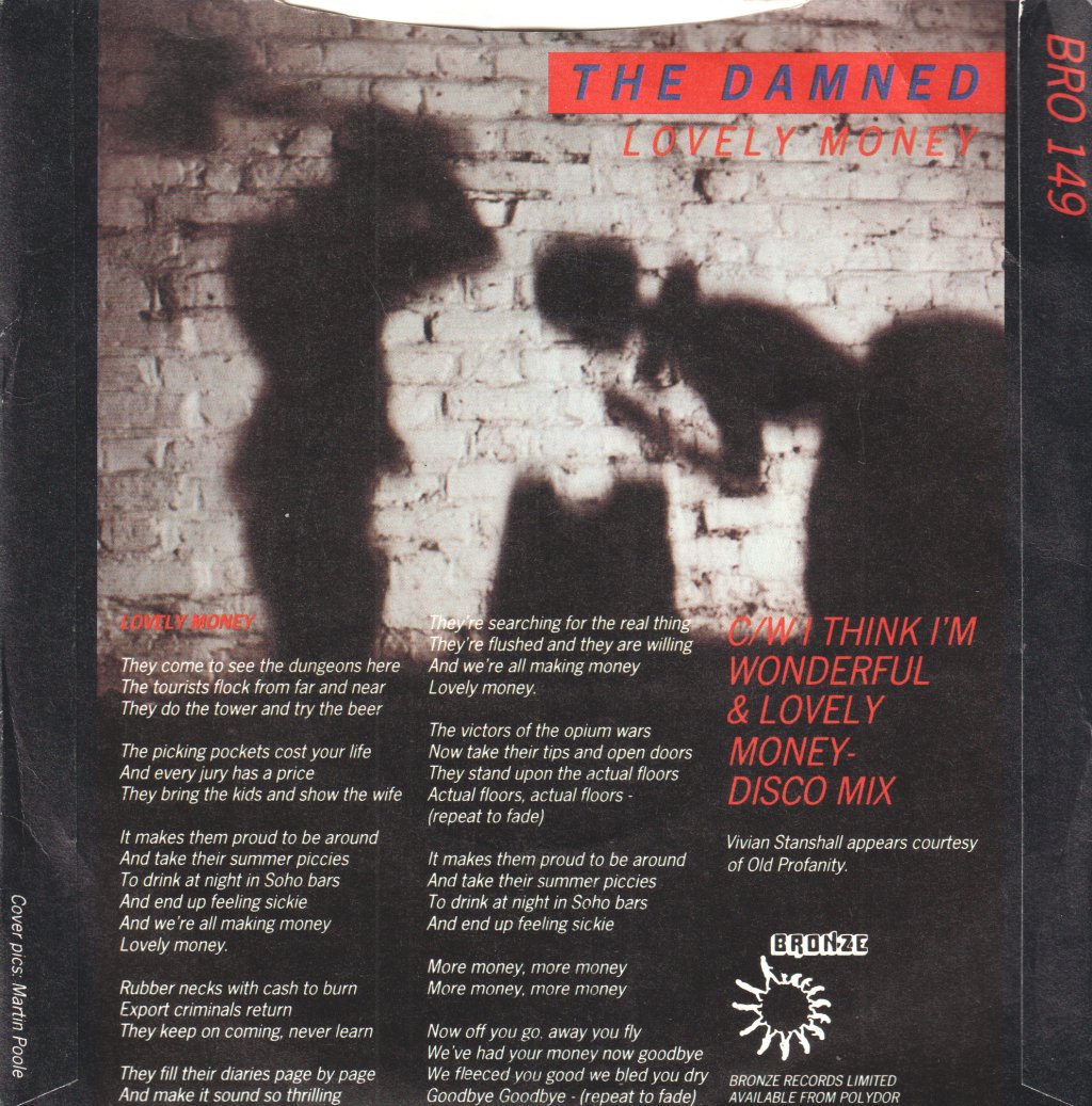 Damned (Punk) - Lovely Money - 7 Inch