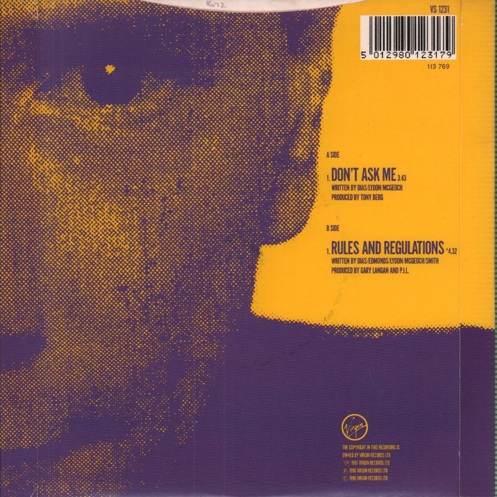 Public Image Ltd - Don't Ask Me - 7 Inch