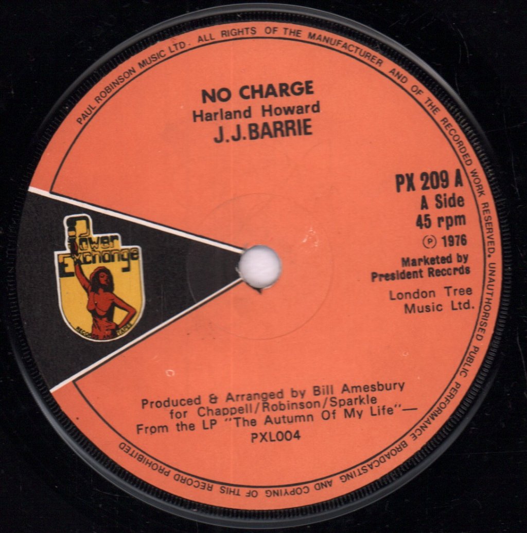 J.j. Barrie - No Charge - 7 Inch