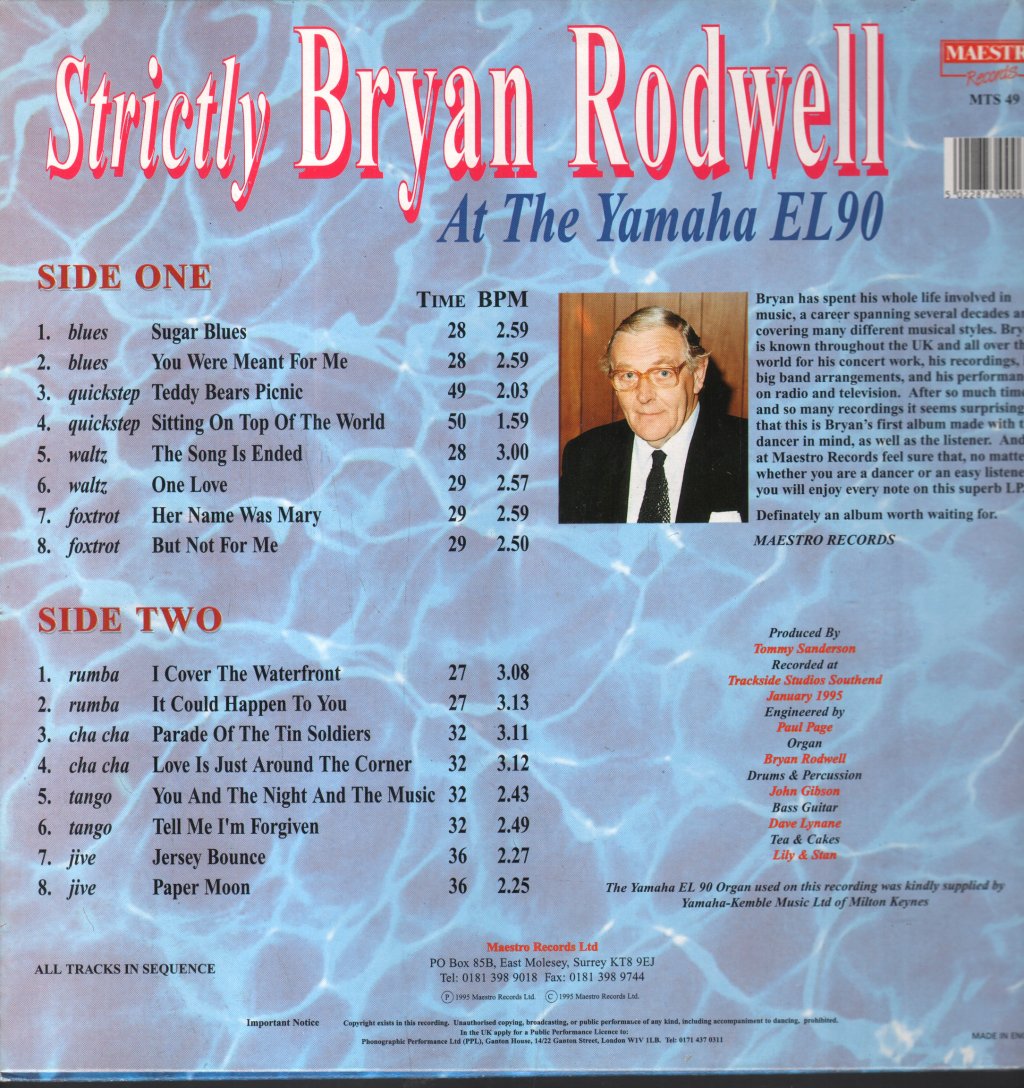 Bryan Rodwell - Strictly Bryan Rodwell - Lp