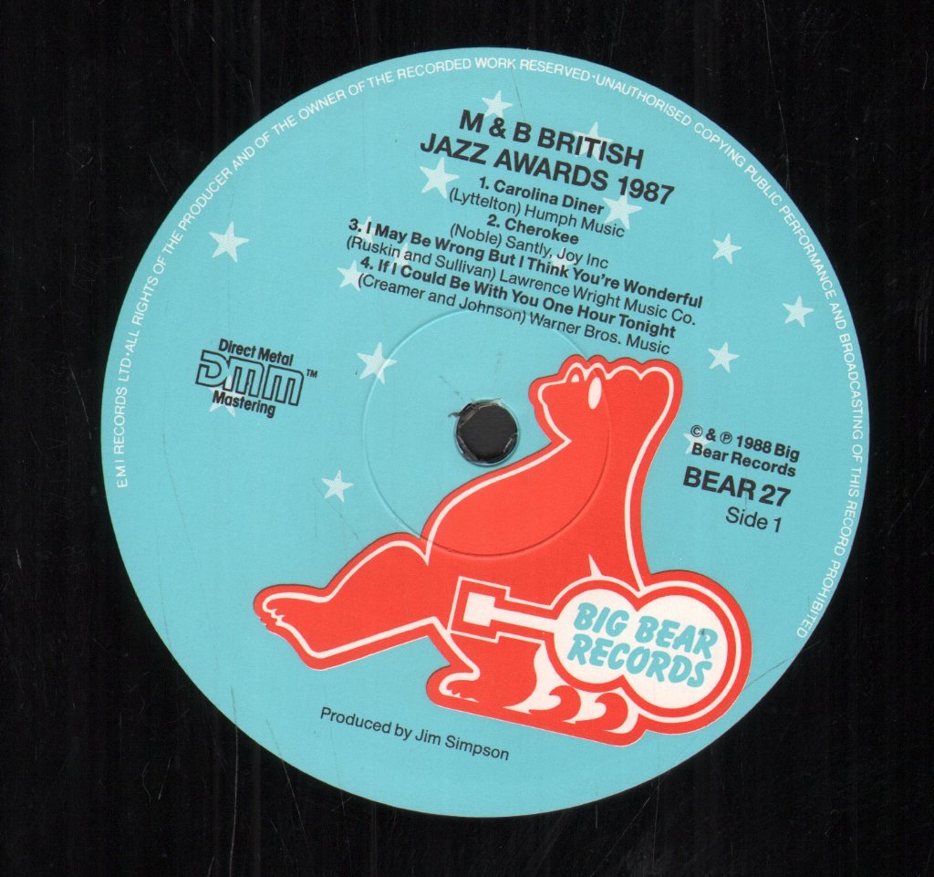Humphrey Lyttelton - Mitchells And Butlers British Jazz Awards 1987 - Lp