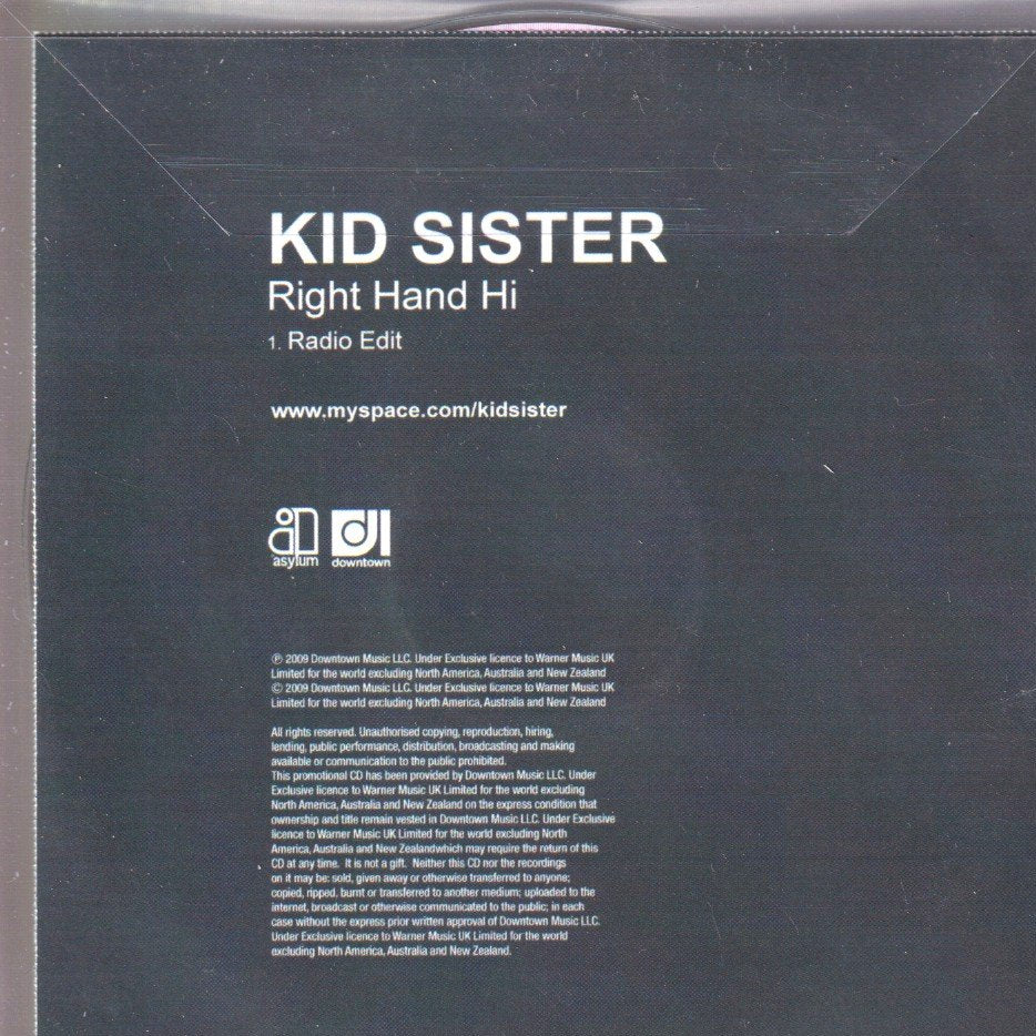 Kid Sister - Right Hand Hi - Cdr