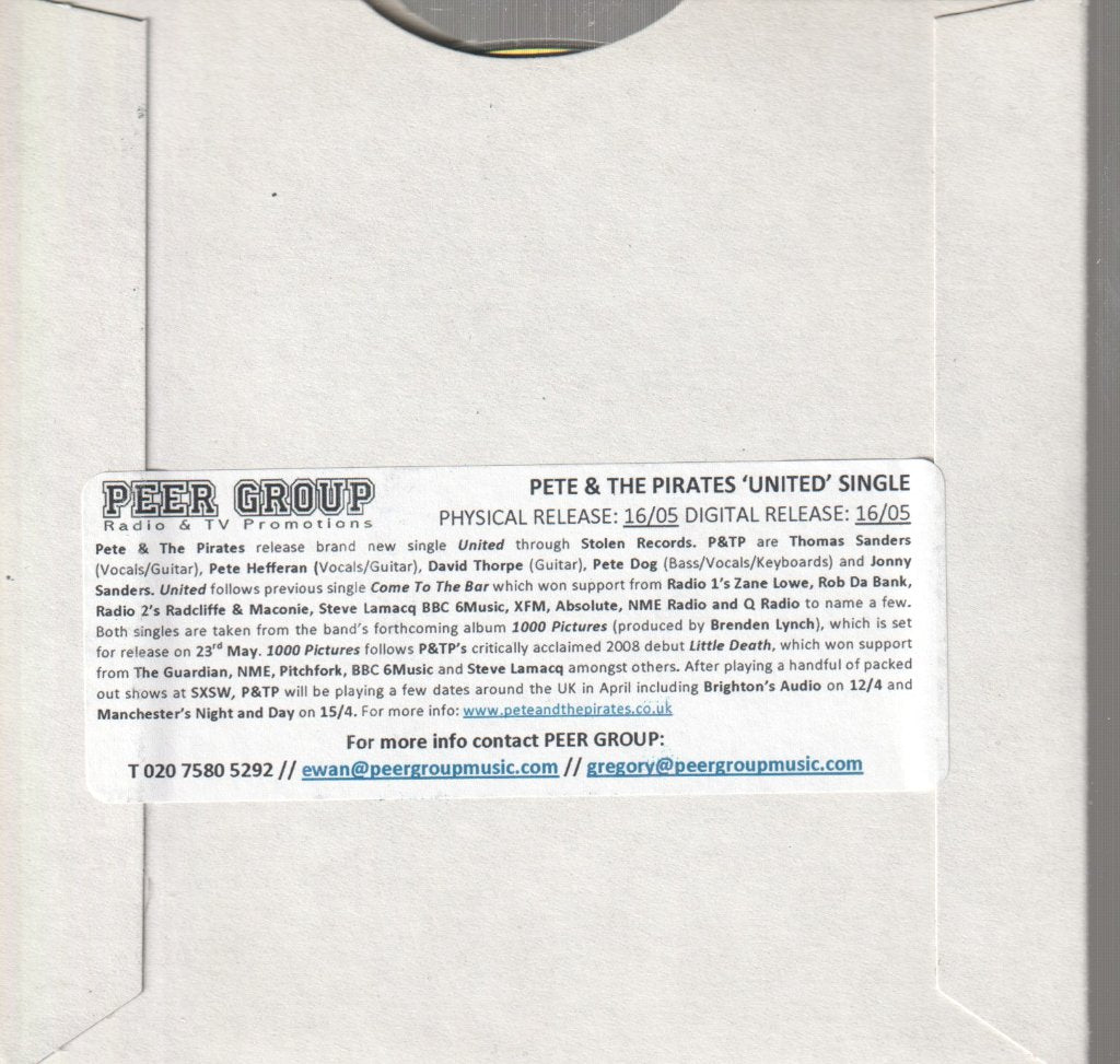 Pete And The Pirates - United - Cdr