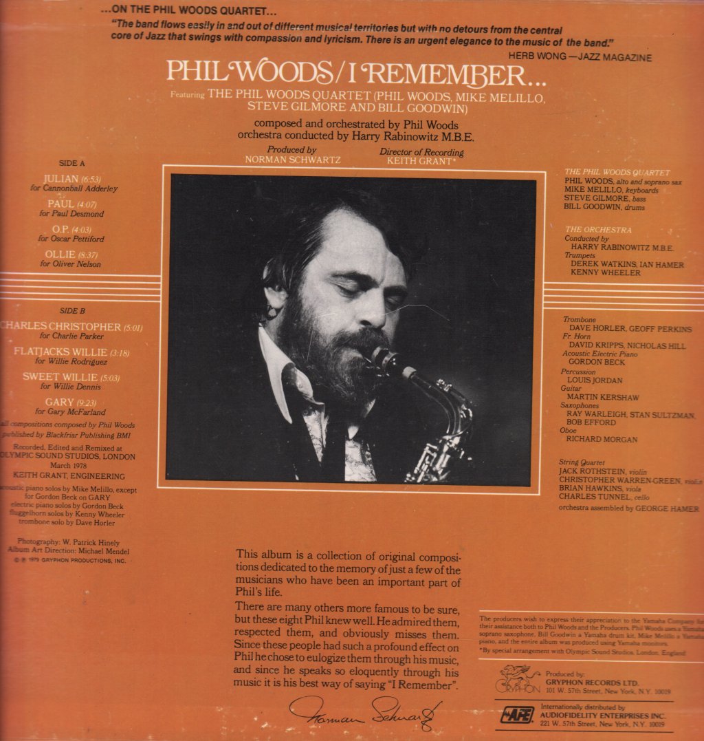 Phil Woods - I Remember - Lp