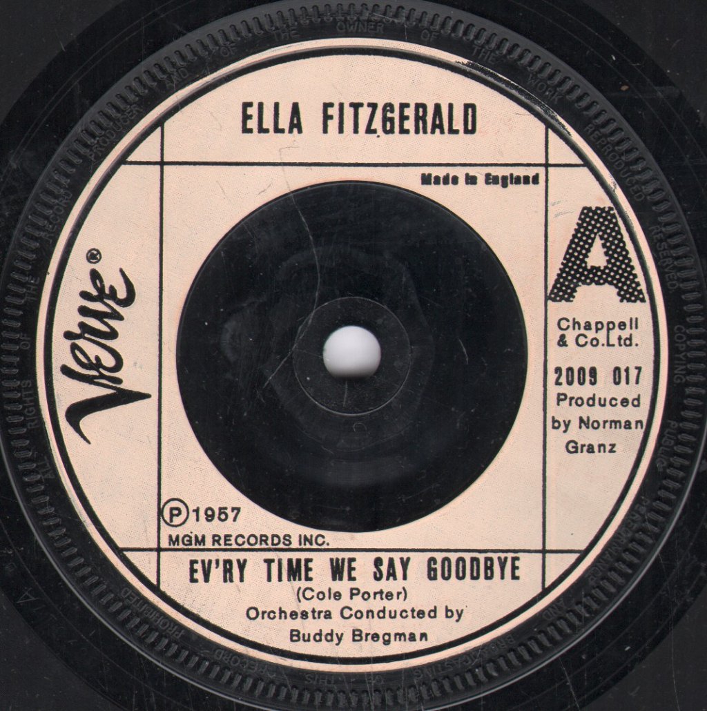 Ella Fitzgerald - Ev'ry Time We Say Goodbye - 7 Inch