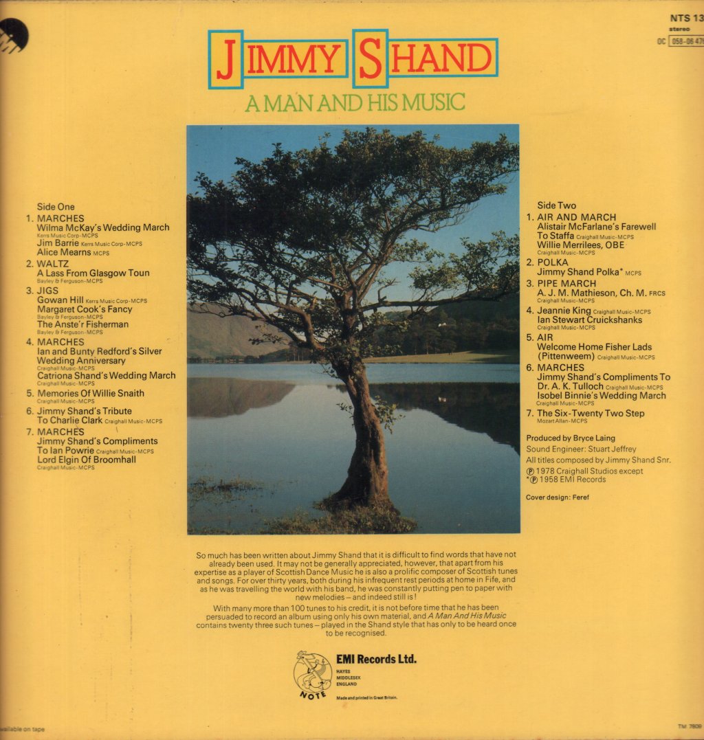 Jimmy Shand - A Man And His Music - Lp