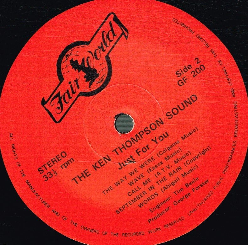 Ken Thompson Sound - Just For You - Lp