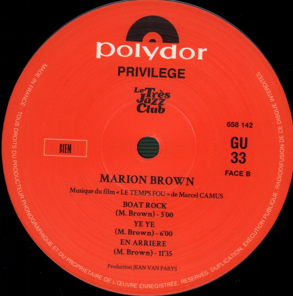 Marion Brown - Le Temps Fou - Lp
