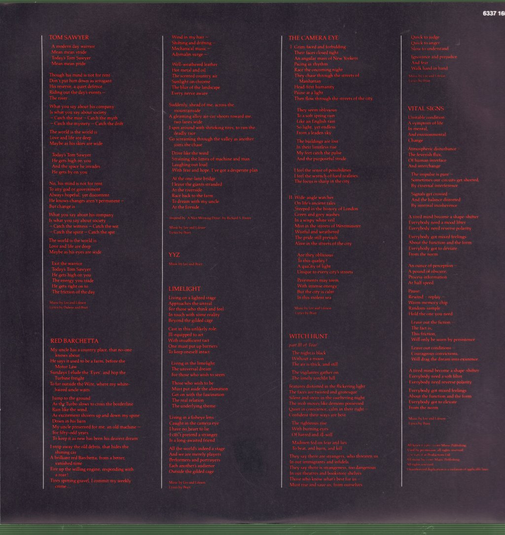 Rush - Moving Pictures - Lp
