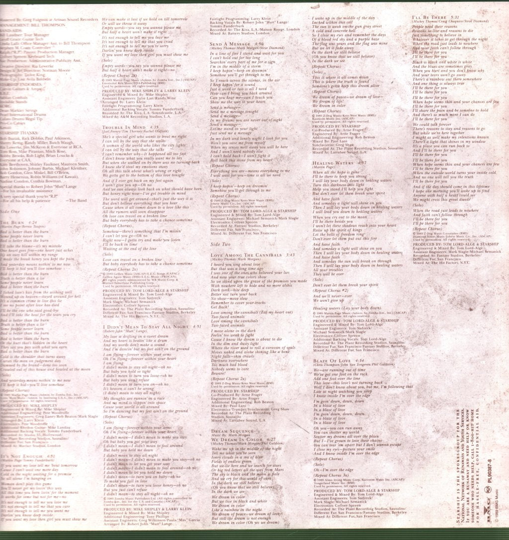 Starship - Love Among The Cannibals - Lp