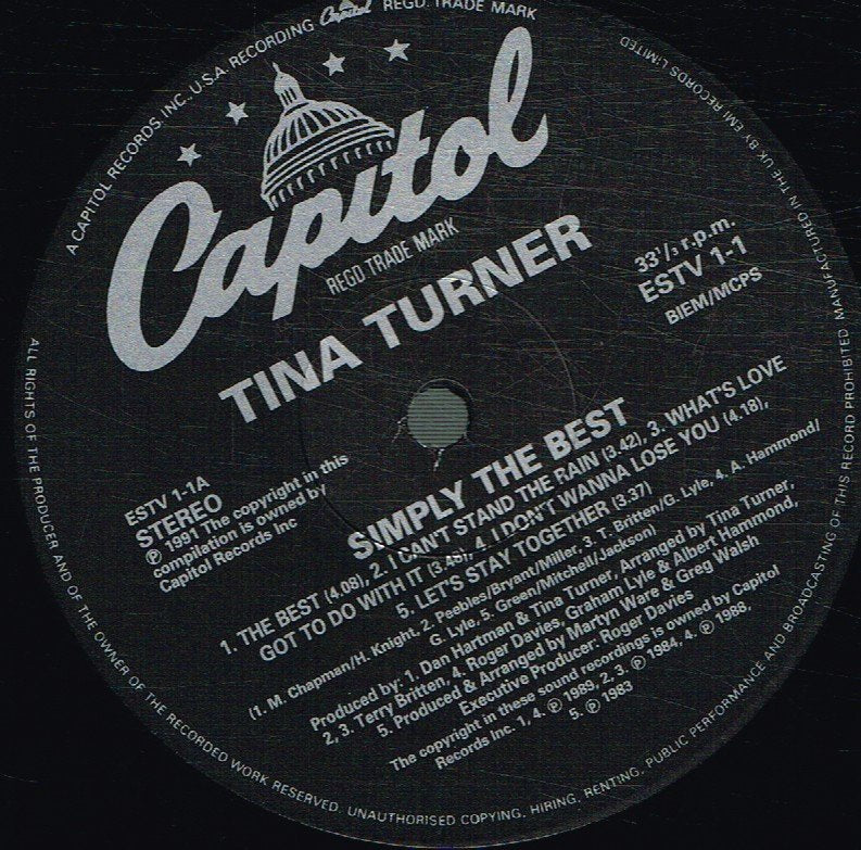 Tina Turner - Simply The Best - Double Lp