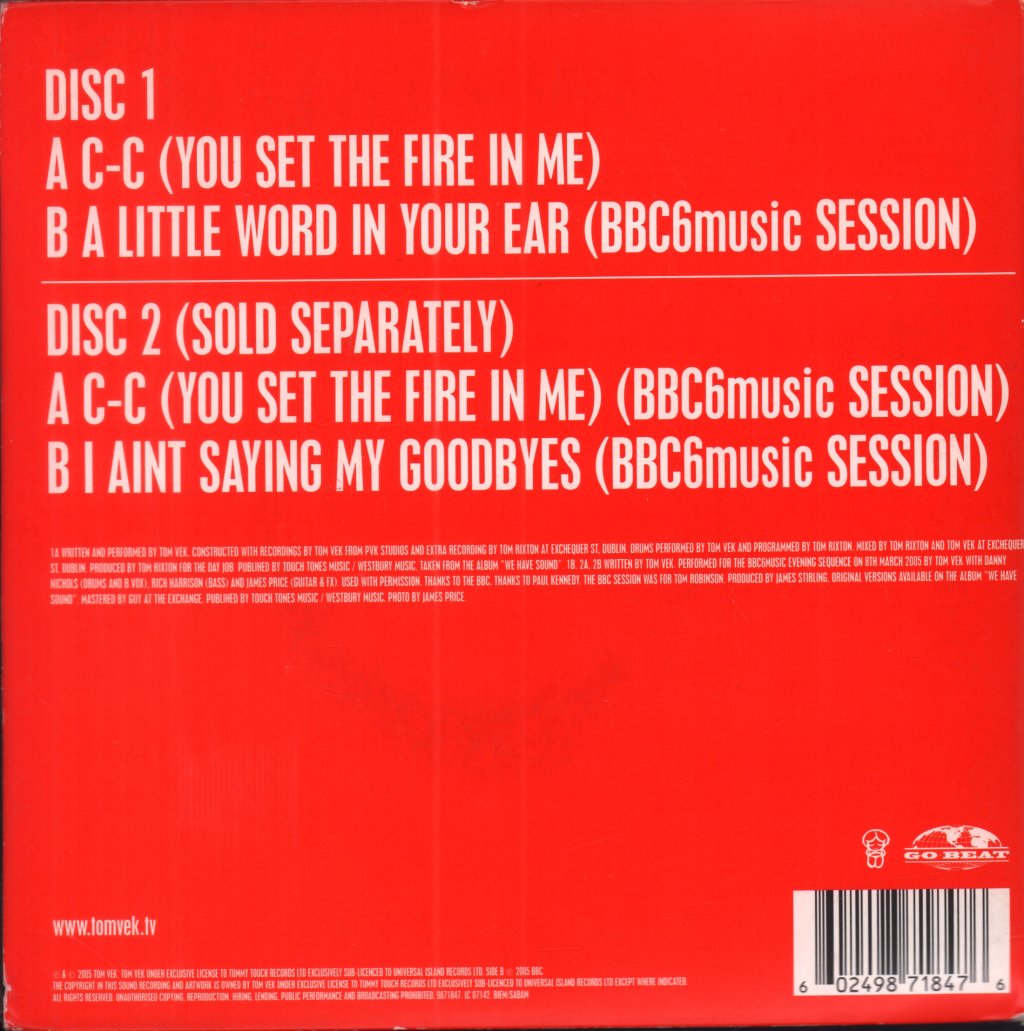 Tom Vek - C-C - 7 Inch