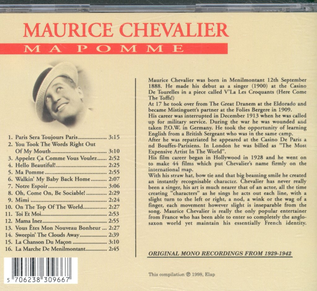 Maurice Chevalier - Ma Pomme - Cd