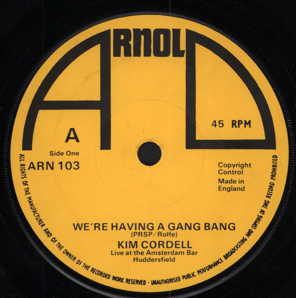 Kim Cordell - We're Having A Gang Bang - 7 Inch