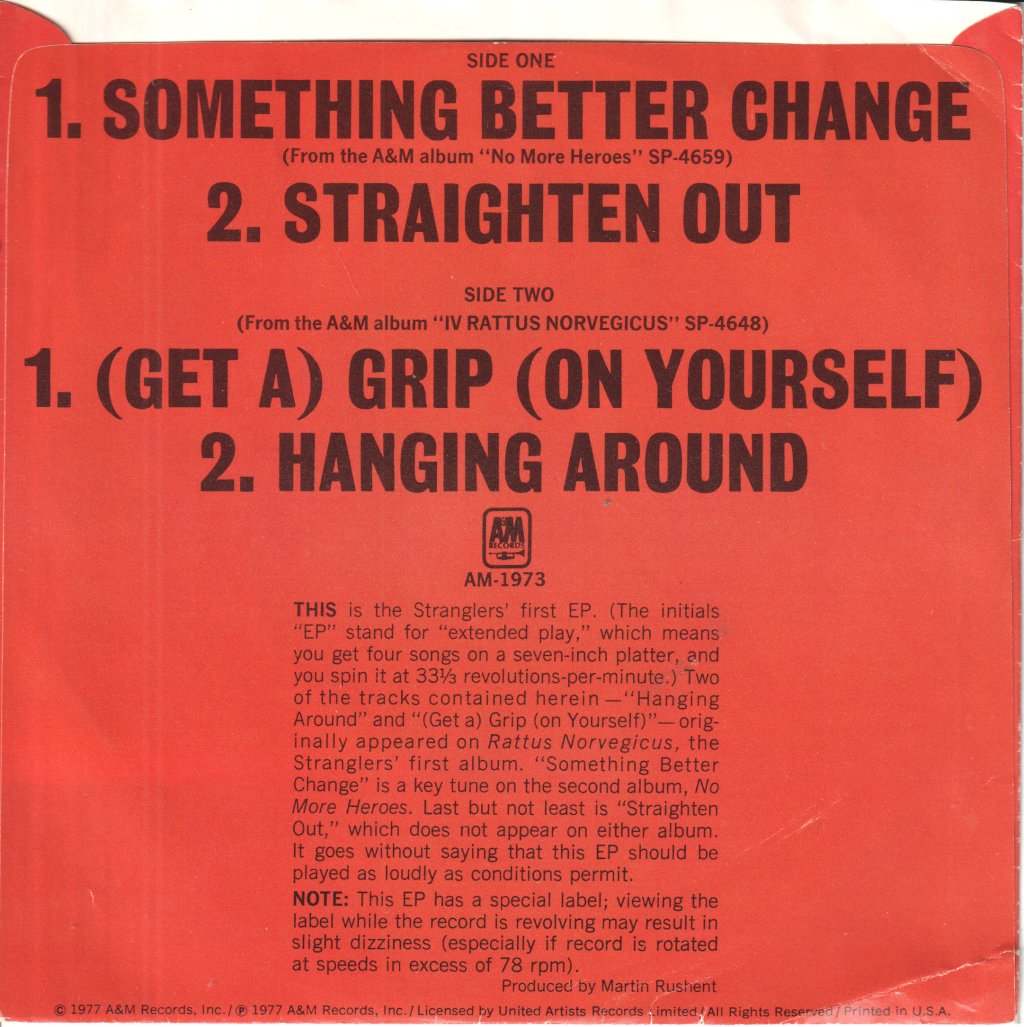 Stranglers - First Ep - 7 Inch