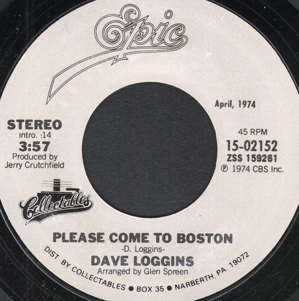 Dave Loggins - Please Come To Boston / Someday - 7 Inch