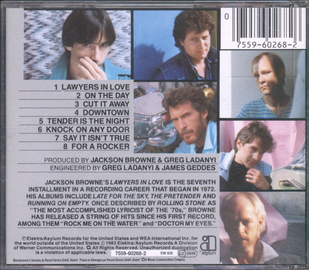 Jackson Browne - Lawyers In Love - Cd