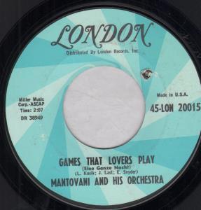 Mantovani - Games That Lovers Play - 7 Inch