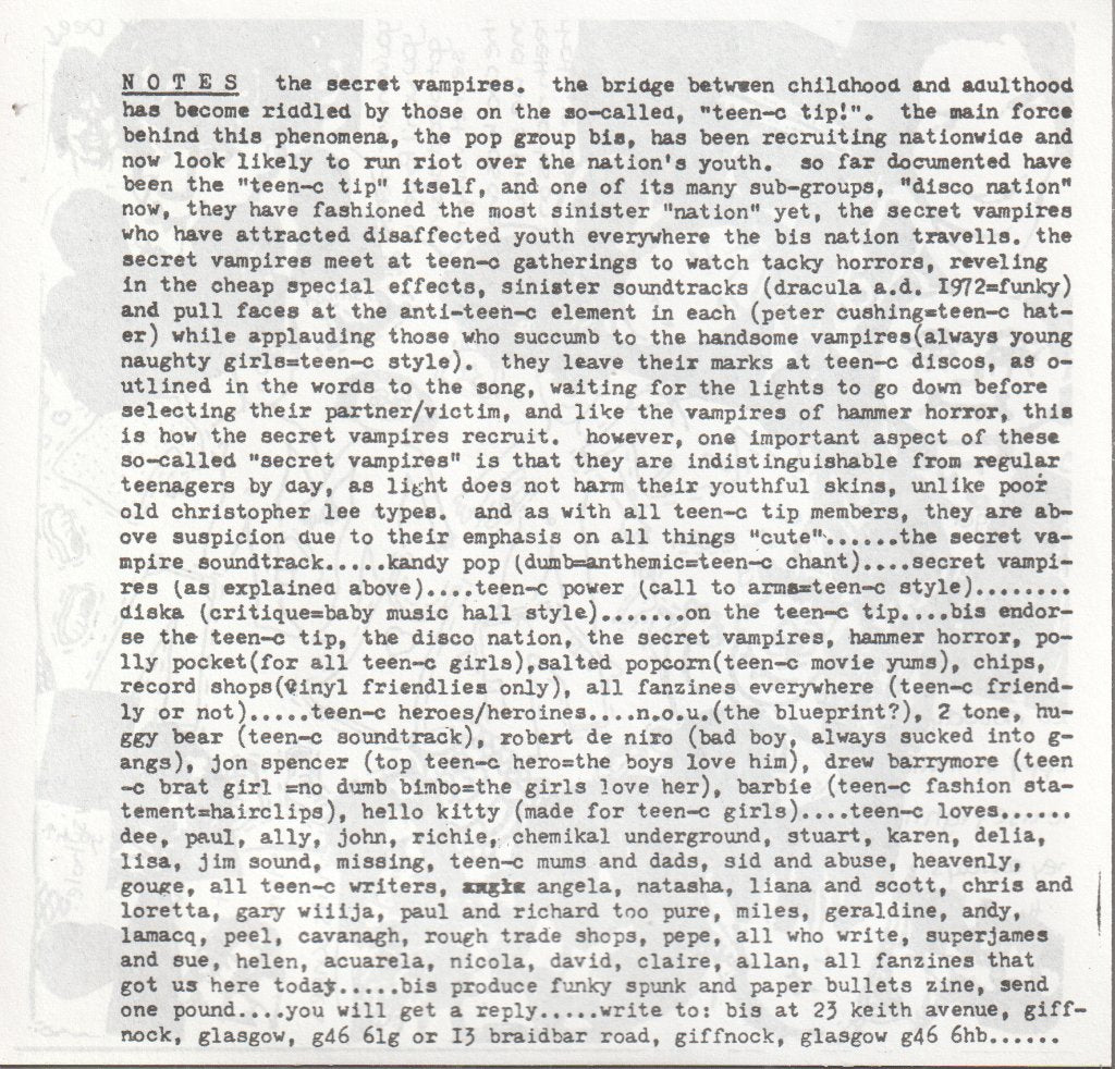 Bis - Secret Vampire Soundtrack - 7 Inch