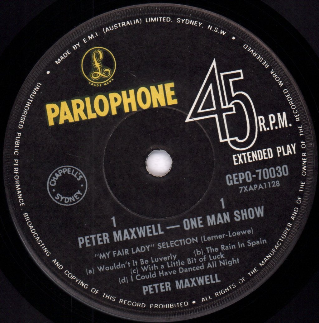 peter maxwell - one man show - 7 Inch