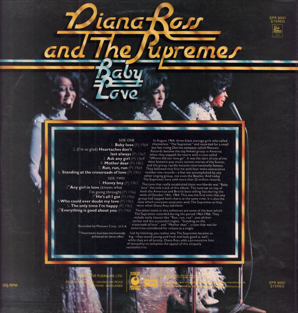 Diana Ross And The Supremes - Baby Love - Lp