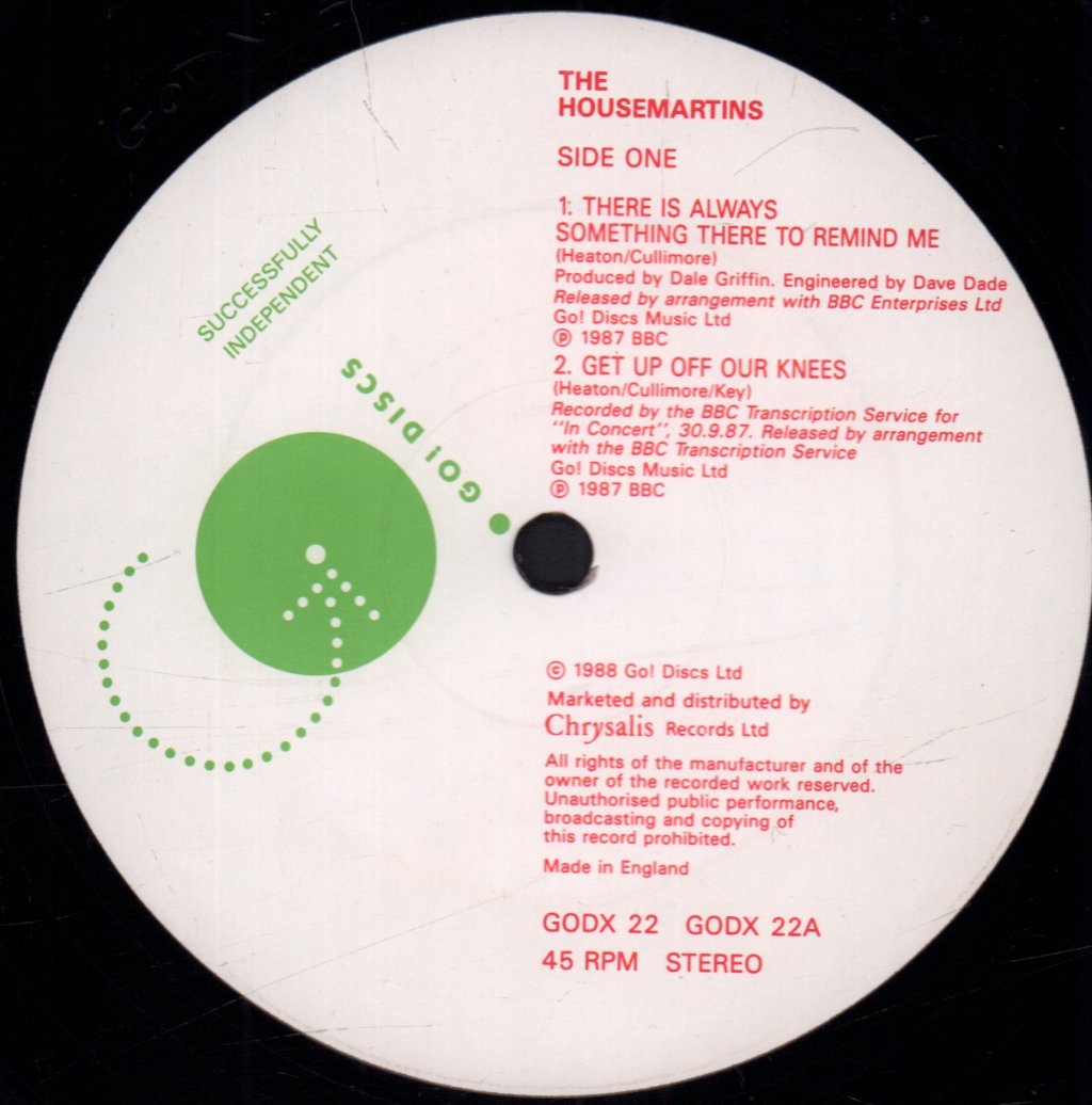 Housemartins - There Is Always Something There To Remind Me - 12 Inch