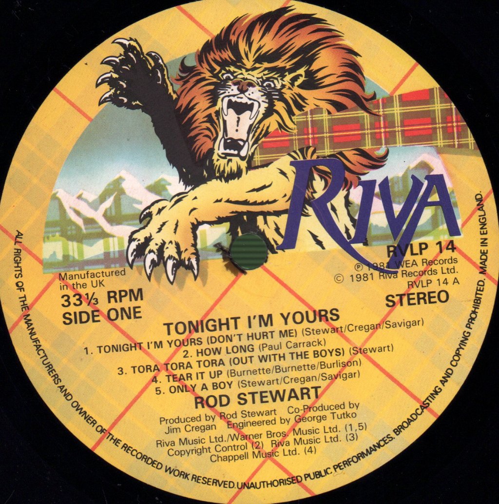 Rod Stewart - Tonight I'm Yours - Lp