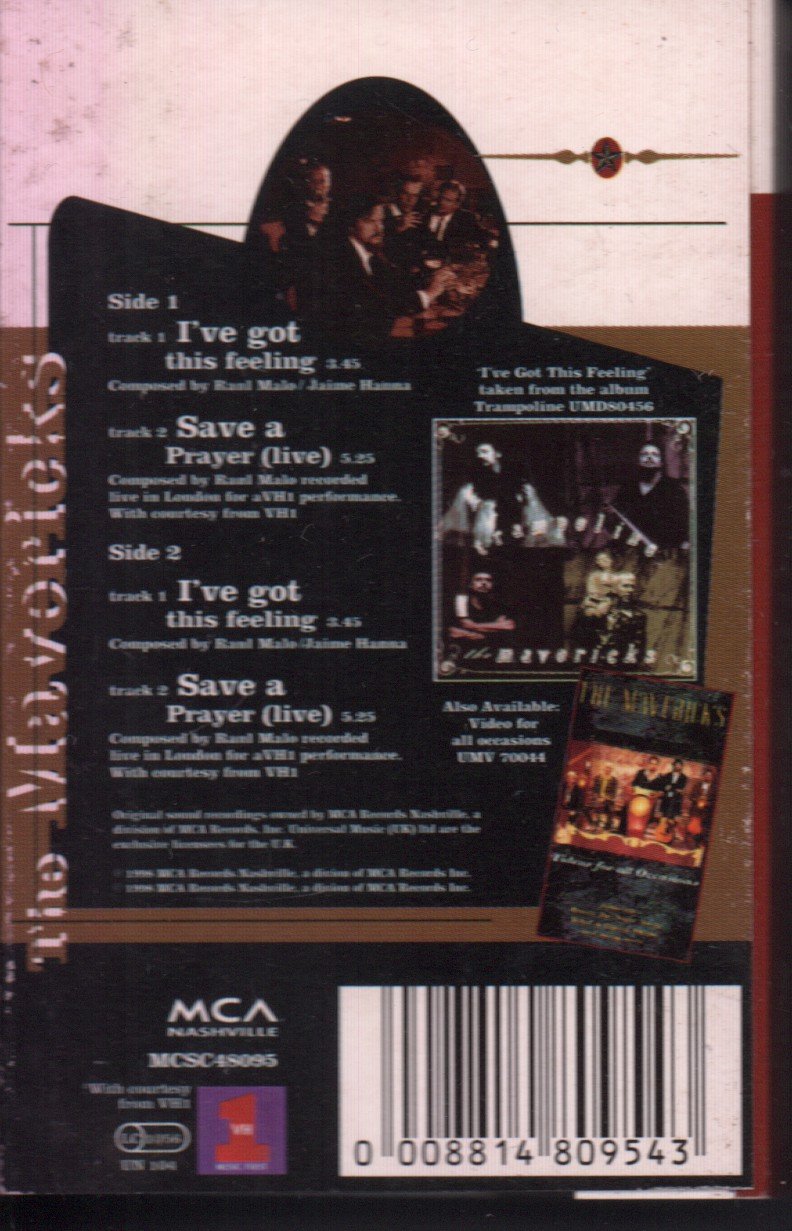 Mavericks - I've Got This Feeling - Cassette