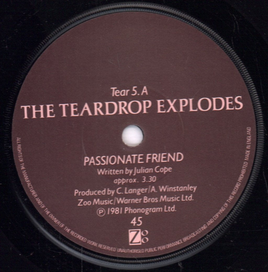 Teardrop Explodes - Passionate Friend - 7 Inch